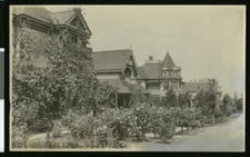 Cajon Street in Redlands showing Victorian homes 1900 California Old Photo