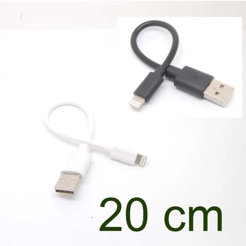 Short 8pin Black USB 2 Sync Cable for iPhone 5 6 iPod Touch iPad Mini - Picture 6 of 8