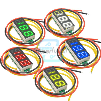 0.28'' 3 Wire LED DC 0-100V Voltmeter Digital Display Voltage Volt Meter 12V 24V