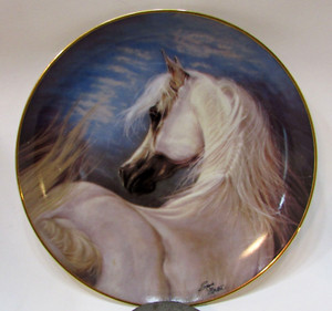 Vintage 1994 Danbury Mint 8" Porcelain Horse Plate Susie Morton Eternity Calls