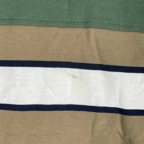 Houston White Short Sleeve Colorblock Striped Shirt Adult Large Stretch - Picture 10 of 10