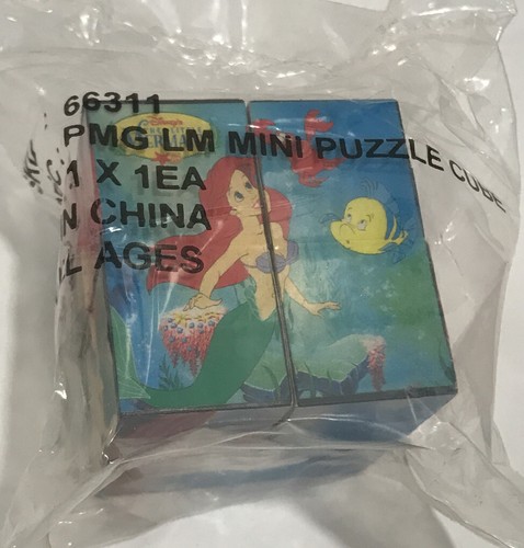 NEW NIP 1990s Disney LITTLE MERMAID MINI PUZZLE CUBE APPLAUSE Ariel Rubix Game - Picture 8 of 9