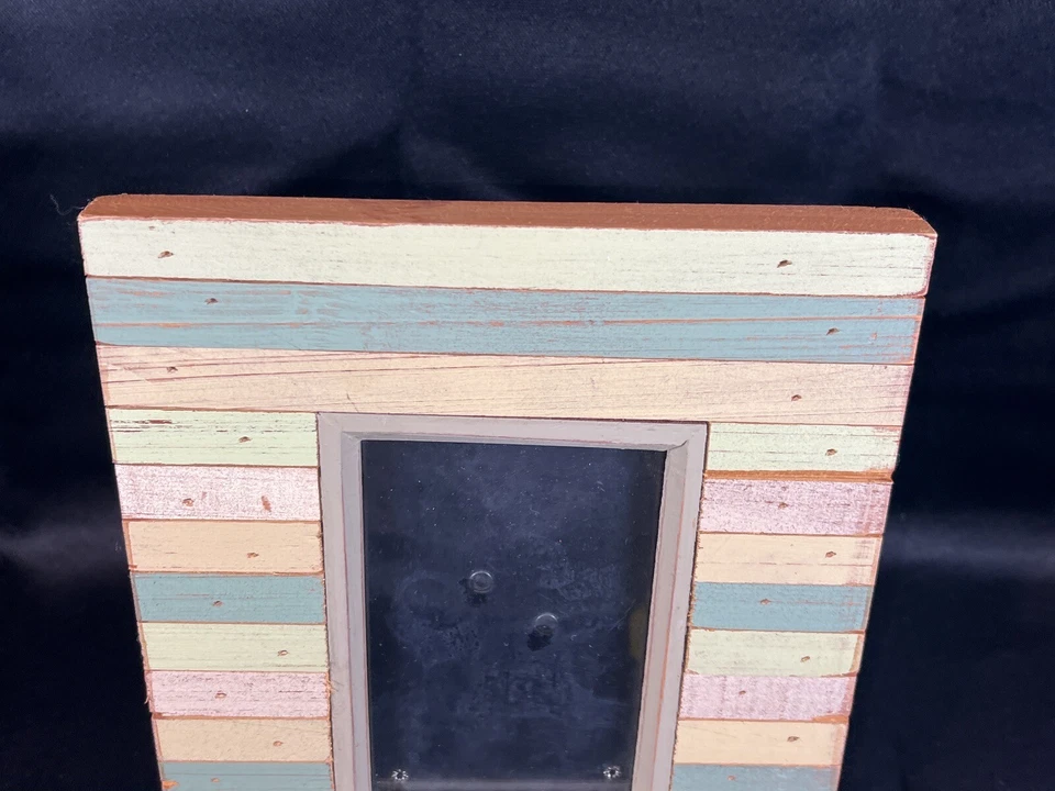 Rustic Colorful Wooden Picture Frames - Natural Solid Wood with Thick Borders - Image 3 of 4