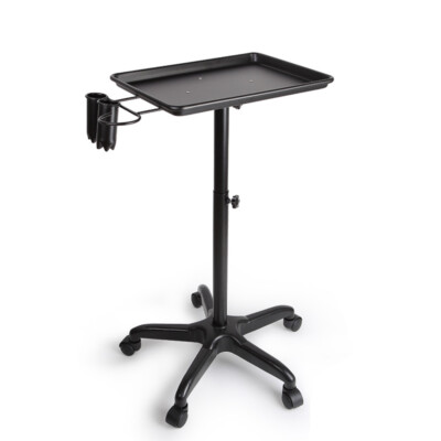 Beauty Salon Storage Service Tray Dental Rolling Trolley Cart Adjustable Height