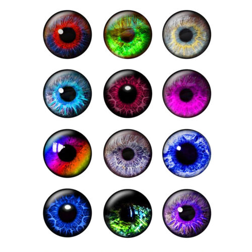24pcs Eye Chips for 12" Blythe Doll Round Super Thin Glass DIY Toys Accessories - Picture 8 of 24