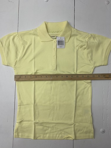 Galaxy Uniform Kids Light Yellow Short Sleeve Polo Shirt Size 8 - Picture 3 of 6