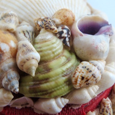 Boîte à Bijoux Vintage En Coquillages - Décor Fait Main Souvenir Bord De Mer - Occasion