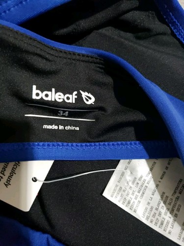 BALEAF Women's Swim Bra Modest High Neck Bikini Tops Quick Dry UPF Padded Sz 34 - Picture 3 of 5