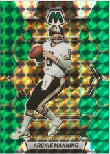 2023 Panini Mosaic Archie Manning Green Prizm SP New Orleans Saints Ole Miss