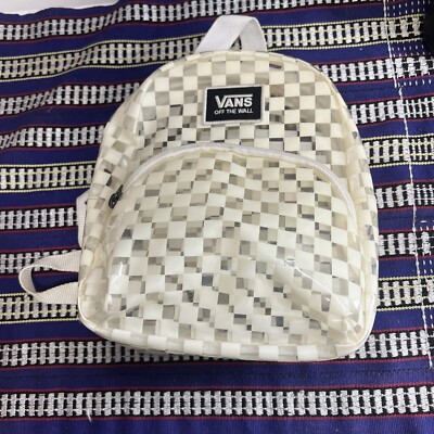 Vans “Off The Wall” Plastic Transparent Clear Checkered Backpack