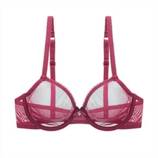 See Through Mesh Sheer Women Bras Underwire Feminine Lingerie Glamour Underwear