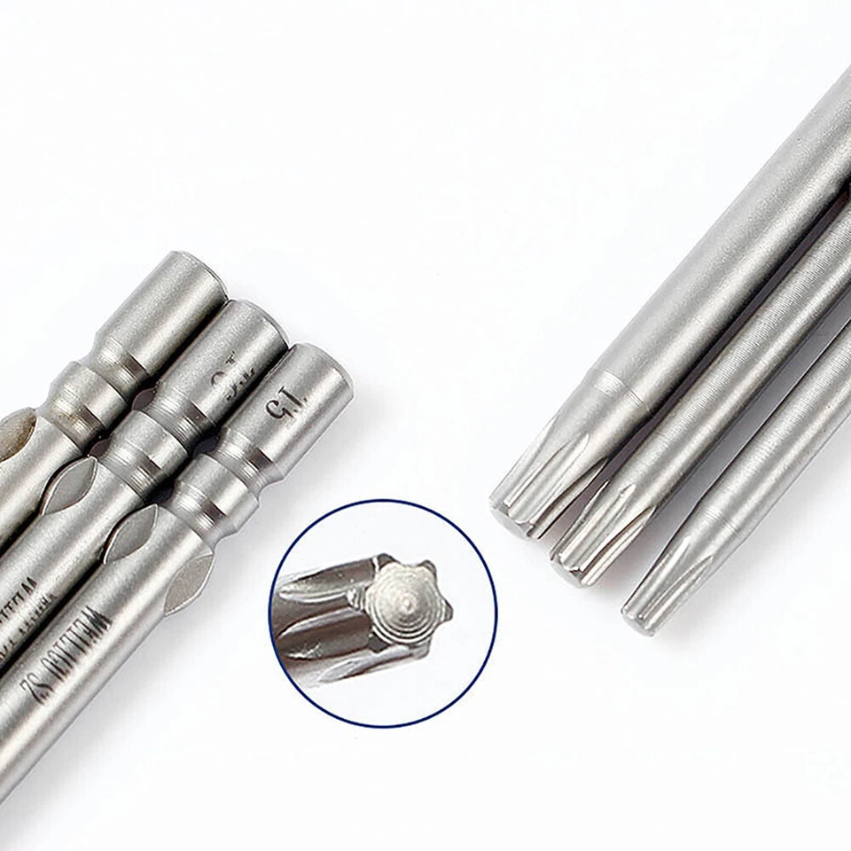 Round Shank Torx Bit Magnetic Screwdrive Bits T1 T2 T3 T4 T5 T6 T7 T8 T9 T10 T15 - Image 3 of 4
