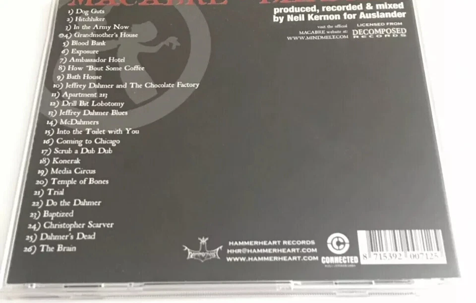 Macabre - CD - 2000 - Hammerheart Records - Death Metal Grindcore Foto 3 de 4