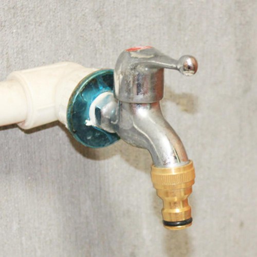 Adattatore rubinetto ottone filettato 1-3 pezzi 3/4 pollici tubo acqua giardino connettore tubo rapido - Foto 11 di 13