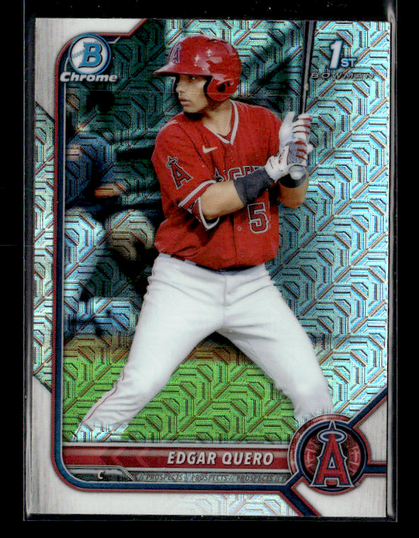 2022 Bowman #BCP-123 Edgar Quero Chrome Prospects Mojo Refractor