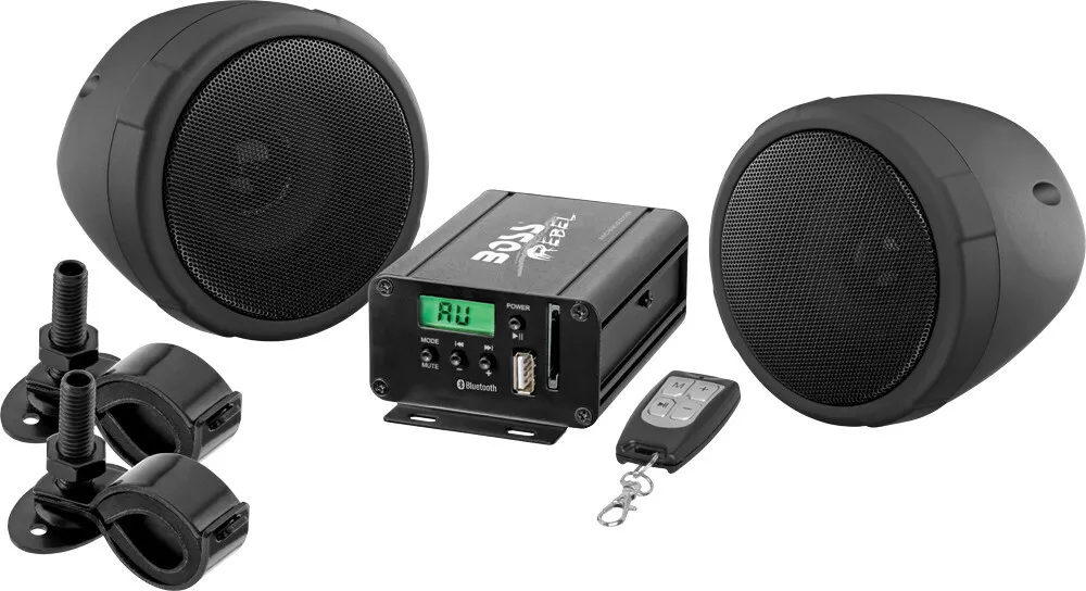 BOSS AUDIO 600 WATT 2 SPEAKER SOUND SYSTEM BLACK KAWASAKI