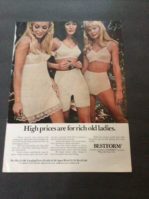 Bestform Ad Clipping Original Vintage Magazine Print 3 Women In Underwear