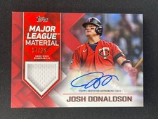 Josh Donaldson - 2022 Topps Series 2 Major League Material PATCH AUTO SP SN /25
