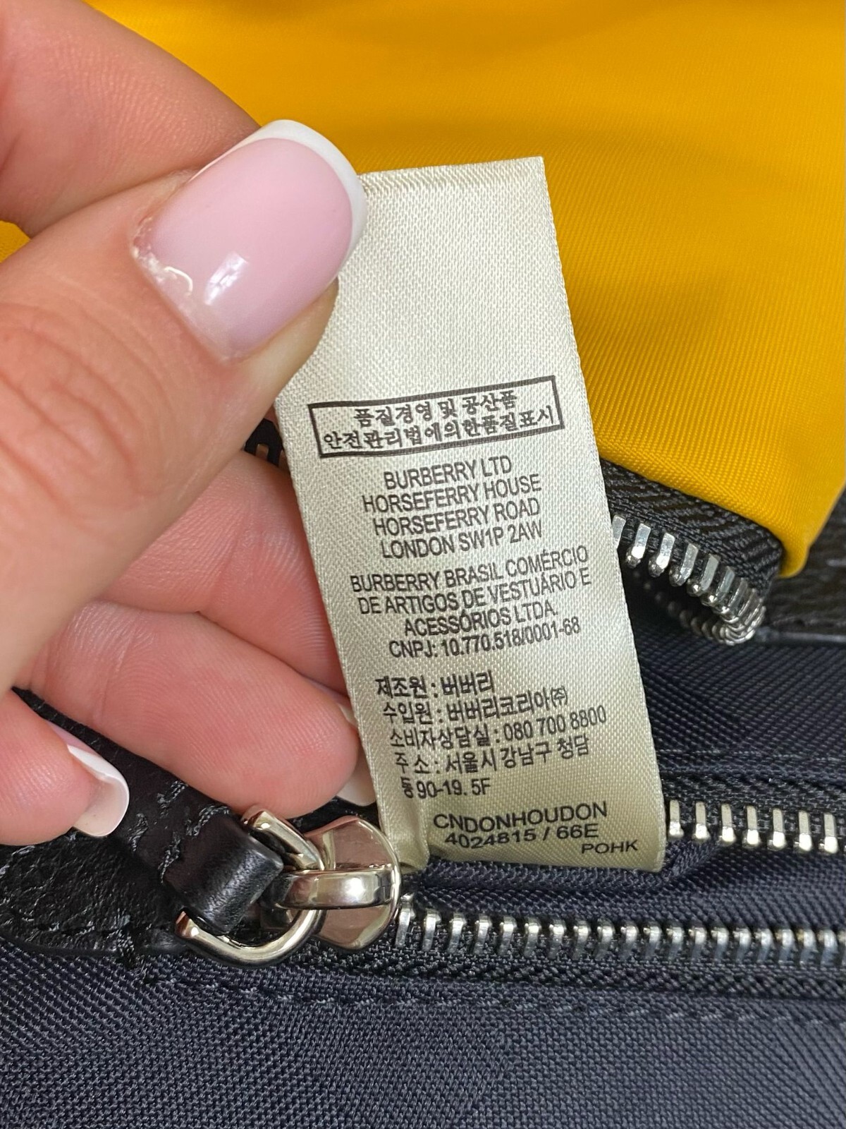 Burberry Yellow/Black Fabric Simple Abbeydale Backpack image 10