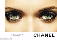 PUBLICITE ADVERTISING 065  2009  CHANEL  maquillage ( 2 p papier glacé) mascara