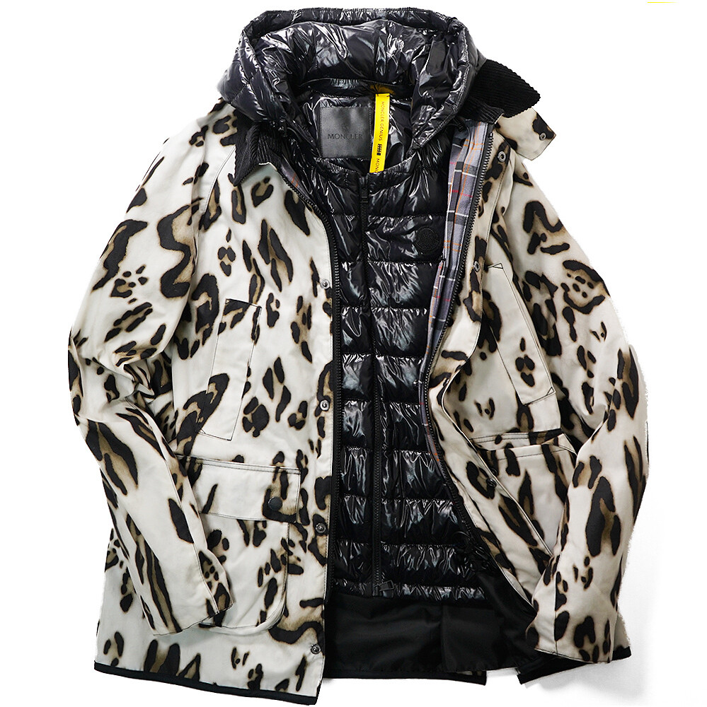 MONCLER x BARBOUR 100% cotton. nylon 90% down 10% feather From
