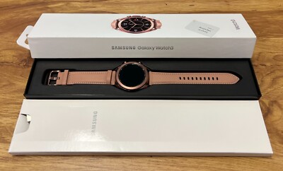 Samsung Galaxy Watch3 SM-R850 41mm Stainless Steel Case + Leather Strap - BRONZE