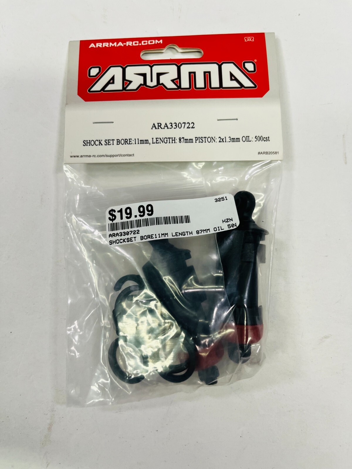 ARRMA Shock Set Bore 11mm, Length 87mm, Oil 500cSt [ARA330722] eBay