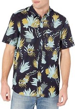 VOLCOM Men's S/S Button Shirt SOLARIZER - NVY - Medium - NWT