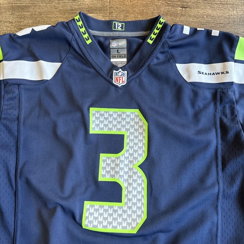 Nike NFL On-Field Seattle Seahawks Russell Wilson Jersey Home Youth Large 14/16 - Picture 3 of 8