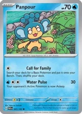Pokemon Panpour - 041/182 - Common - Reverse Holo NM-Mint Paradox Rift