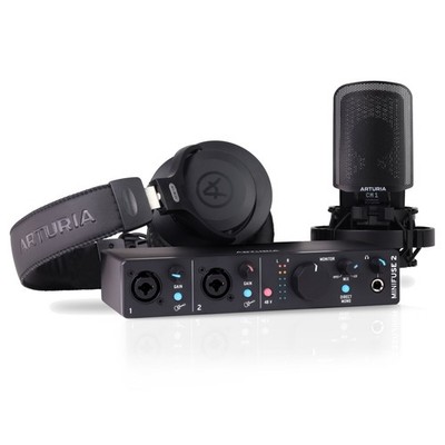 Arturia MiniFuse Recording Pack Black USB-Audio Interface+ CM1 + EF1 - USB