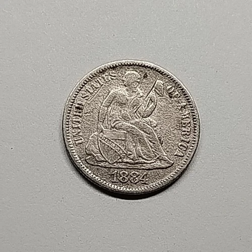 1884-S Seated Liberty Dime — photo from the most recent tracked eBay sale