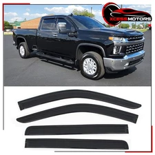 For 19-25 Chevy Silverado & GMC Sierra 1500 Crew Cab Window Visors Deflector 4PC