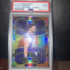 2017 Panini Select - 2018 XRC Tie-Dye Prizm TE4 #319 Mark Andrews (RC) /25 PSA 9