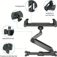 Car Headrest Tablet Holder Adjustable Mount 360  Phone Stand 5-12.9"