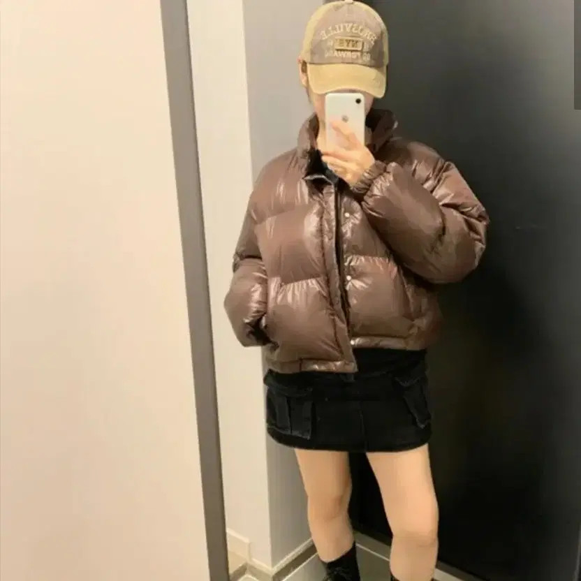 Codegraphy Glossy Short Padded Jacket Size S - Pr… - image 1