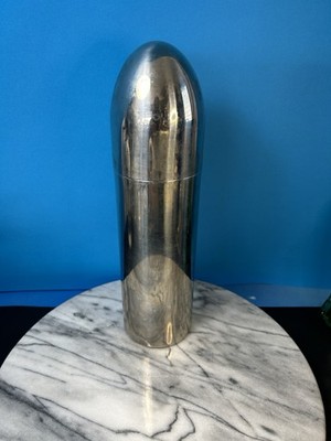 Metrokane 11  Bullet Cocktail Shaker Stainless Steel Art Deco MCM Atomic Barware
