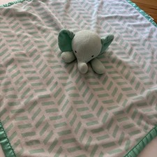 Cloud Island Target Lovey Security Blanket Elephant Mint Green 29 Chevron Satin