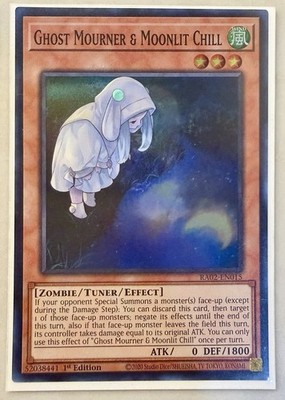 Yugioh Ghost Mourner & Moonlit Chill RA02-EN015 Super Rare Alt Art 1st Ed NM