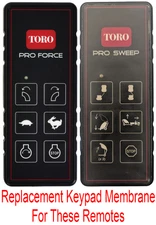 Replacement Keypad for Toro Pro-Sweep Pro-Force Remote Control (no top graphic)