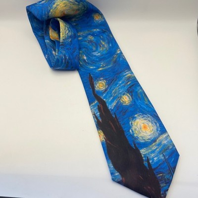 Ralph Marlin Starry Night Tie 1994 Vtg Vincent Van Gogh