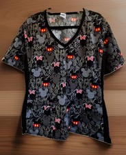 Mickey Minnie Mouse 2XL Scrub Top Disney