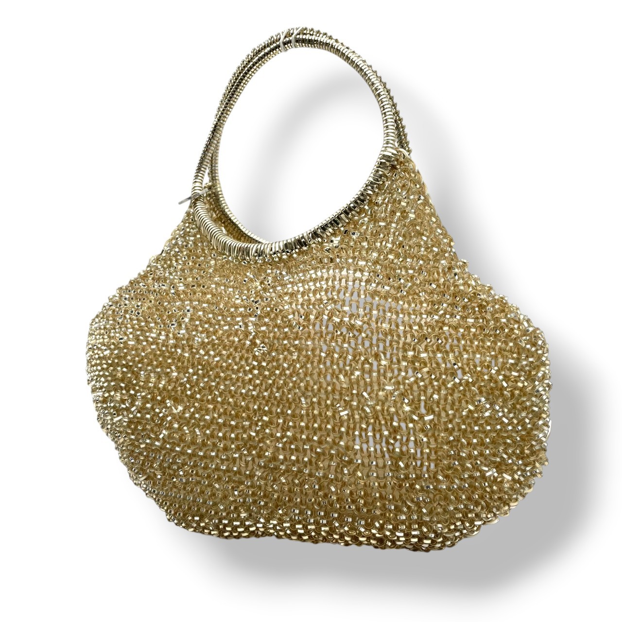 Authentic ANTEPRIMA Wire Bag Handbag Silver Gold Woven Tote Party Elegant