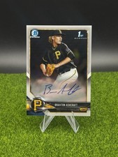 Braxton Ashcraft Pittsburgh Pirates Auto 2018 1st Bowman Chrome Rookie Card RC. rookie card picture