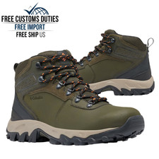 Columbia Men  s Newton Ridge Plus II Waterproof Hiking Boot Deep Olive/Desert Sun
