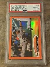 2012 Topps Chrome - Pablo Sandoval #139 Orange Refractor PSA 10