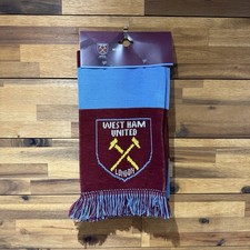 West Ham United Bar Scarf 2016 Official Merchandise Claret And Sky Blue New
