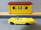 #39 Lesney Matchbox 1960 Pontiac Convertible & #3 Access Pack Garage EXC