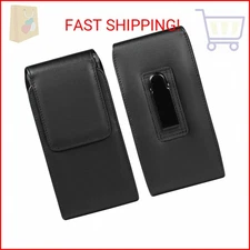 Vertical PU Leather Cell Phone Pouch Case Swivel Belt Clip Holster for Samsung G