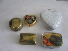 Lote Pastillero Metal Corazón Redondo y Cuadrado 5 Artículos